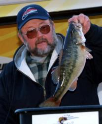 Pro Bill McLaughlin of Redding, Calif., worked his way into serious contention on his home waters after catching the day's heaviest pro limit, 13 pounds, 6 ounces. This kicker weighed 4-2 and won Snickers Big Bass.