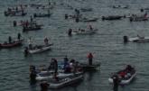 Boaters congregate at the Lake Havasu State Park Marina shortly before takeoff.