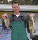 Brad Pegram of Henderson, N.C., now leads the Co-angler Division of the Stren Series event on Lake Seminole with a three-day total of 24 pounds, 12 ounces.