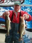 Top-notch co-angler Bill Rogers currently sits in second place with a three-day total of 36 pounds, 14 ounces.