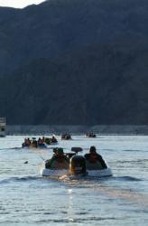 The finalists head out of Callville Bay Saturday.