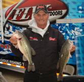 Tim Fleetwood of Forsyth, Mo., shows off his day-one catch.