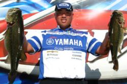 Pro Ken Mah of Elk Grove, Calif., netted a two-day total of 50 pounds, 13 ounces to finish the day in second place on the Cal Delta.