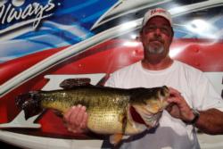 Gary Jones of Roseville, Calif., won the Snickers Big Bass award in the Co-angler Division thanks to this 11-pound, 6-ounce whale.