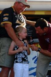 Pro Brian Carpenter of Livermore, Calif., shared the stage with his daughter shortly before finishing third overall at the FLW Series event on the California Delta.