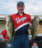 Jimmy Ballard ended day one second among co-anglers with five bass that weighed 26 pounds, 1 ounce.