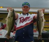 Dan Schoonveld fell to second but remains in the hunt with 76 pounds, 4 ounces.
