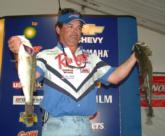 Marianna, Fla., pro Frank Meyer is fifth with a limit weighing 17-4.