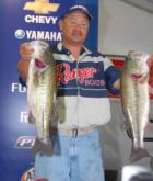 Pro Thanh Le of Las Vegas, Nev., is in second with a limit of largemouth weighing 18-10.