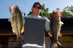 Pro Jared Stone of Lakeport, Calif., came in with one of the day's nuclear limits - 28 pounds, 3 ounces - and took third place with a two-day weight of 49-0.
