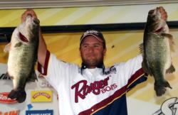 Rob Riehl caught the heaviest limit for the second day in a row - 28-1 - and launched himself into second place for the pros with a three-day total of 69 pounds, 7 ounces.