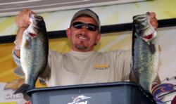 Mike Iloski of Escondido, Calif., leads the Co-angler Division thanks to a three-day total of 15 bass weighing 49-2.