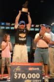 Kevin Wells caught no bass today, but his total weight of 10 pounds, 5 ounces was enough to take the co-angler All-American title by a 2-pound, 5-ounce margin.