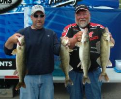 Pete Harsh and Dale Bibbler caught five walleyes Friday that weighed 21 pounds, 5 ounces.