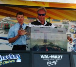 Pro Rick McLaughlin caught 18 pounds, 7 ounces Saturday and finished the tournament in fourth place.