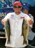 Tennessee state leader Brent Butler estimates he hit 80 to 85 spots today to catch 8 pounds, 5 ounces of bass.