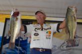 Local legend Tommy Martin of Hemphill, Texas brought in five bass for 22 pounds, 7 ounces on day one for third place.