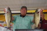 Pro Stan Burgay of Timpson, Texas, moved up to the fourth spot today with a 15-pound, 5-ounce catch to add to his 19 pounds, 3 ounces from yesterday for a two-day total of 34 pounds, 8 ounces.