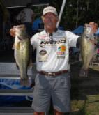 Toledo Bend legend Tommy Martin of Hemphill, Texas, held tight to his third place spot from yesterday with a solid 15-pound, 5-ounce stringer today for a two-day total of 37 pounds, 12 ounces.