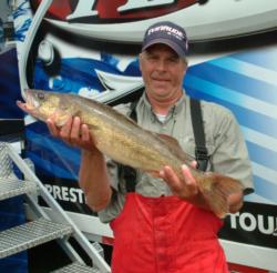 Jim Fetzik is second in the Co-angler Division with a two-day total of 29 pounds, 1 ounce.