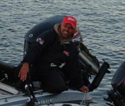 Troy Morris is amped for another long run and another day of walleye fishing.