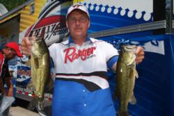 Pro Michael Hall of Annandale, Va., caught just 9 pounds, 4 ounces Friday, but he held on to the fifth spot with a three-day total of 43-10.
