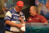 Local favorite Mark Davis fell out of the top 10 with a day-two catch of three bass that weighed 7 pounds, 4 ounces.