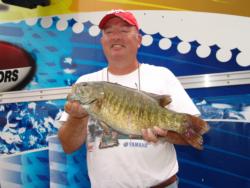 John Shultz wowed the weigh-in crowd with a 6-pound, 5-ounce smallmouth - so far the tournament's heaviest fish.
