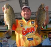 Gain pro Koby Kreiger produced 20 pounds, 3 ounces worth of smallies for fourth place.