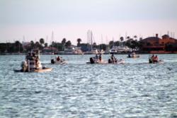 Anglers cruise across the bay to start day one of the final Redfish Series event of the 2007 season in Rockport, Texas.