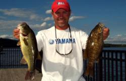 Pro Dave Lefebre of Erie, Pa., came back with a relatively hefty four-bass catch today and climbed into fifth place with a two-day total of 15-10.