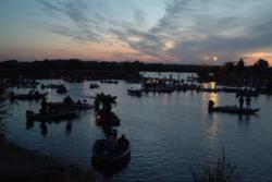 As the sun rises over the Columbia River basin, FLW Series anglers prepare for takeoff.