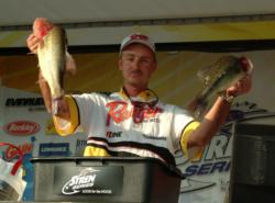 Local pro Roger Fitzpatrick is second after catching 17 pounds on day one.