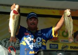 Sam Newby moved up to third place on the pro side after another succesful day on the water.