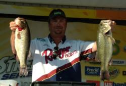 Pro Brian Maloney caught the heaviest limit of the tournament thus far on day three. His five bass weighed 21 pounds, 6 ounces.