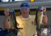 Gary Guilliams of Troutville, Va., leads the Co-angler Division of the Stren Series event on Lake Gaston after day one with 11-11.