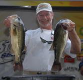 James Richardson, Sr. of Harrison, Ohio, a co-angler who is always snooping around the top-10 cut, is in second place with a two-day total of 21 pounds, 2 ounces.