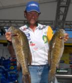 Check out these Pickwick smallies: BP pro Jim Moynagh displays part of his 19-pound, 2-ounce limit.