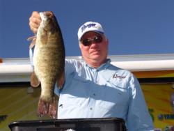 Pro Rick Turner tied Toby Hartsell for Big Bass honors on day three with a 4-pound, 5-ounce smallie