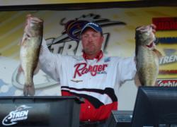 Toby Hartsell is third in the Pro Division after catching 31 pounds, 2 ounces Wednesday.