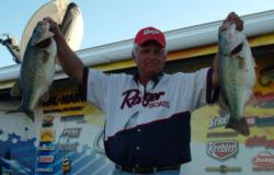 Ray Peace is second in the Co-angler Division with 72 pounds, 11 ounces.