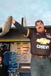 Pro Bret Gouvea of Redding, Calif., took second place on Lake Shasta thanks to fish like this.
