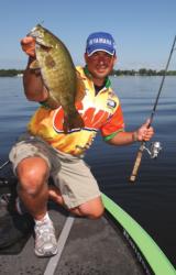 Kent, Ohio, pro Vic Vatalaro is well versed at pulling smallies from Lake Champlain.