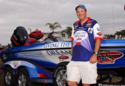 TBF angler Dave Andrews shows off his new boat - which was part of his Living The Dream prize package.