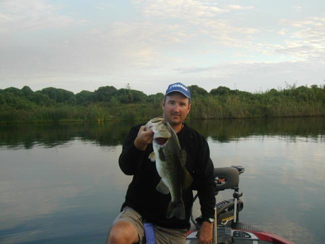 TBF angler Dave Andrews displays his catch at Lake Okeechobee.