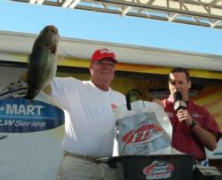 Bob Bjorklund is third in the Co-angler Division with 19 pounds, 7 ounces.