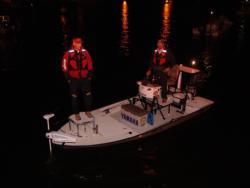 Bill Pittman and Brad Brown opted to fish their 16-foot Ranger Banshee in order to access the shallows where they expect to find redfish.