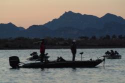 Anglers await the start of takeoff on Lake Havasu.