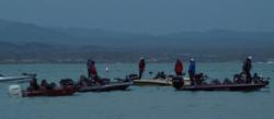 Anglers await the start of takeoff.