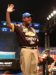 Bryan Thrift finished the season-opening Wal-Mart FLW Tour event in eighth place on the pro side.